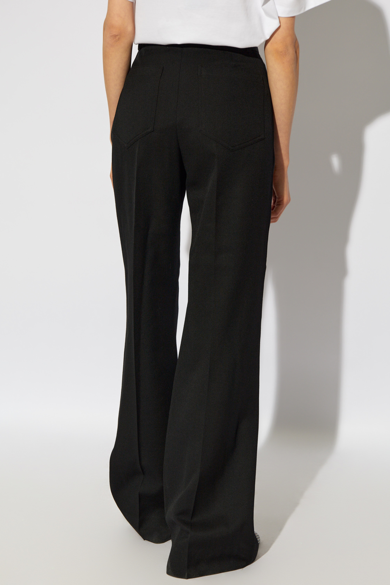 パンツ VICTORIA BECKHAM Women Straight Pants 1424WTR004763IBLACK Bl Victoria Beckham Black Straight-Leg Trousers | REVERSIBLE